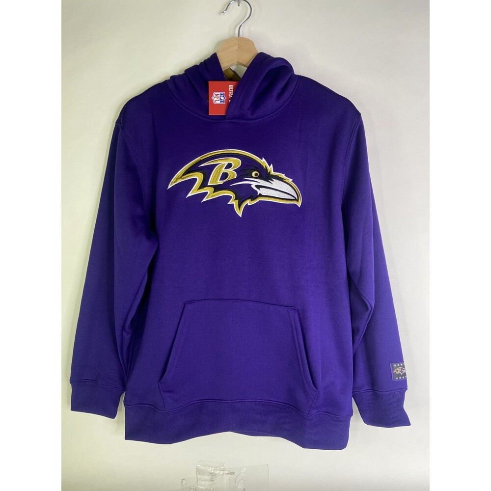 Baltimore Ravens Ultra Game NFL Blue Hoodie Sweatshirt Kids Boys Girls 18-20